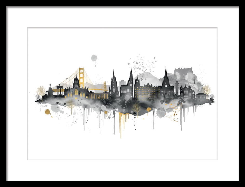 Summer Thornton (Edinburgh Skyline) Pre-Framed Art Print | The Art Group