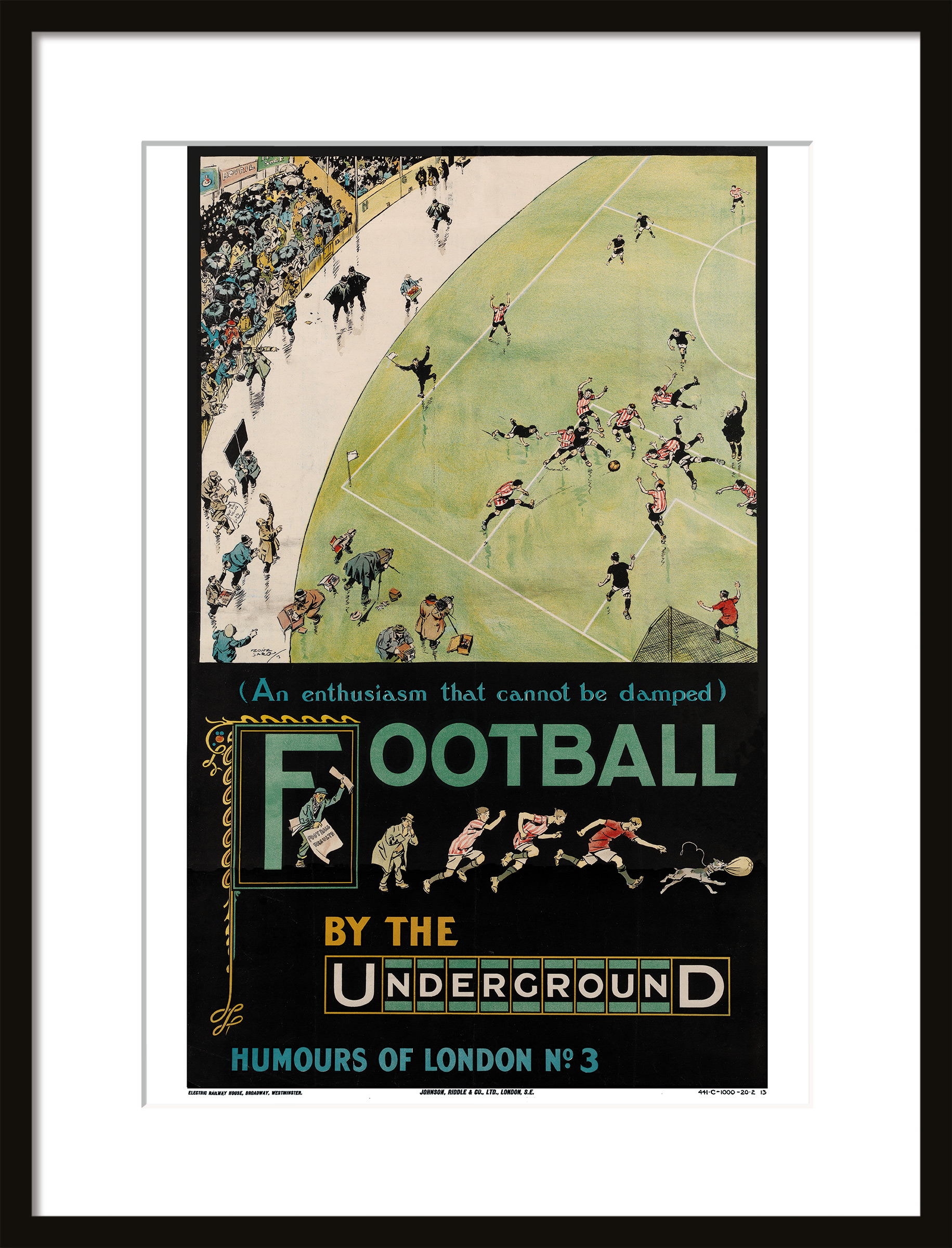 Transport for London (Football, Humours No 3 By Tony Sarg, 1913) Pre-Framed Art Prints