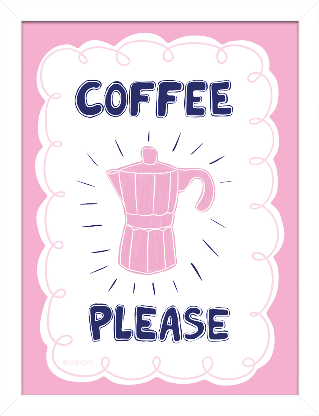 Mandi Welton - Woo Hoo Prints (Coffee Please) Pre-Framed Art Prints