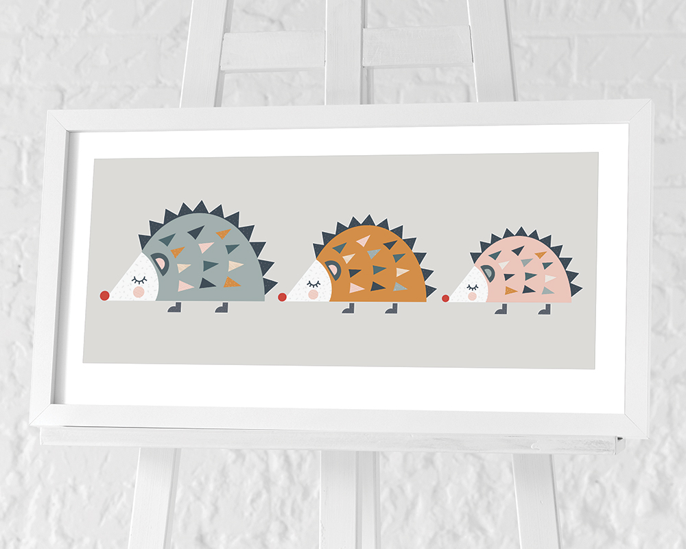 Little Design Haus (Hedgehogs) Pre-Framed Art Prints