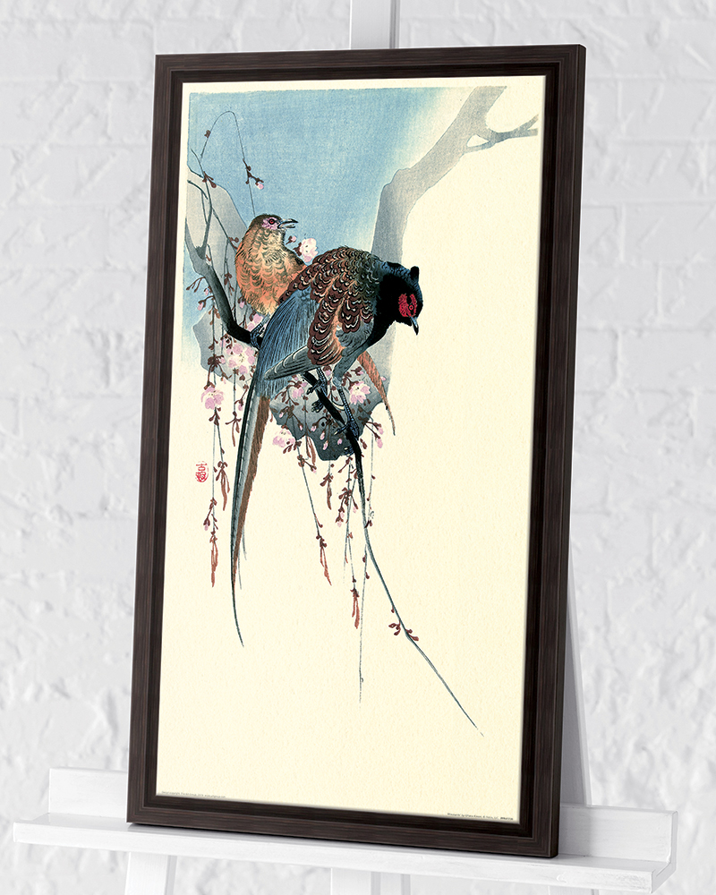Ohara Koson (Pheasants) Pre-Framed Art Print