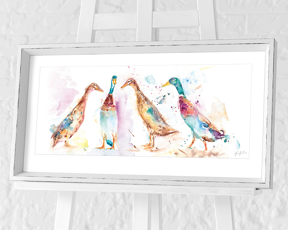 Jennifer Rose (Runner Ducks) Pre-Framed Art Prints