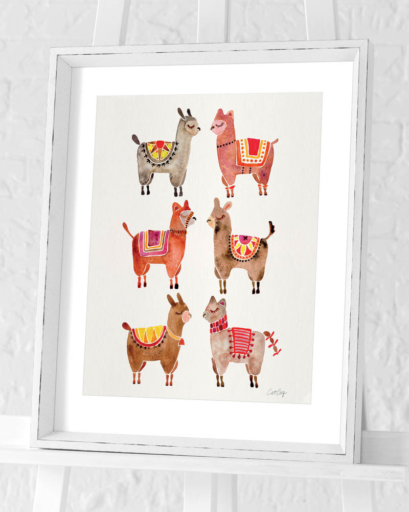 Cat Coquillette (Alpacas) Pre-Framed Art Print