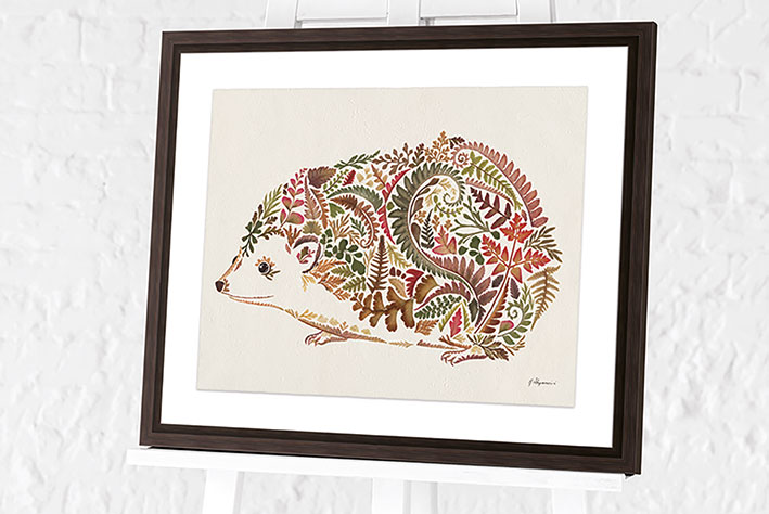 Helen Ahpornsiri (Happy Hedgehog) Pre-Framed Art Prints