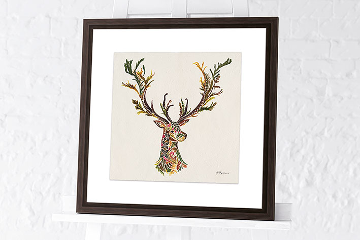 Helen Ahpornsiri (Forest Stag) Pre-Framed Art Prints