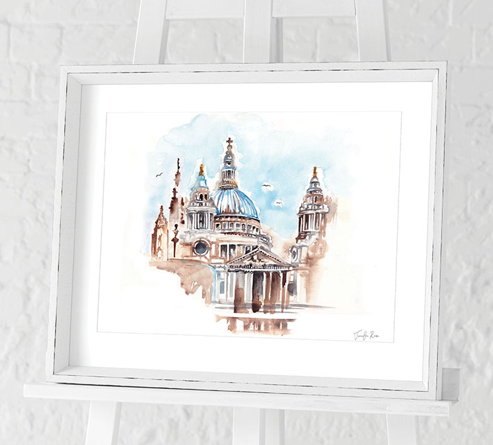 Jennifer Rose (St Paul’s Cathedral) Pre-Framed Art Print