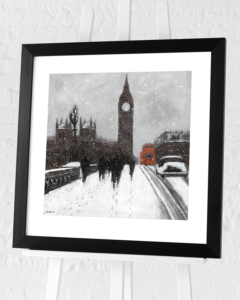 Jon Barker (Snow Men, Westminster Bridge) Pre-Framed Art Prints