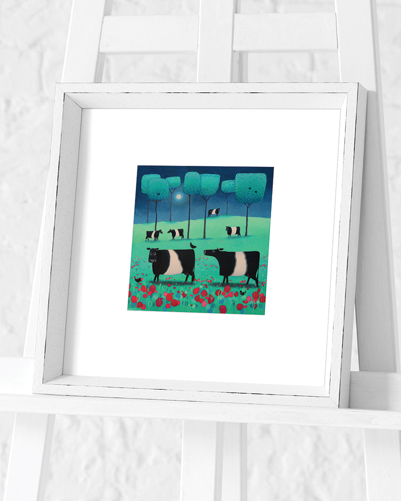 Ailsa Black (Belties in Green and Blue) Pre-Framed Art Print