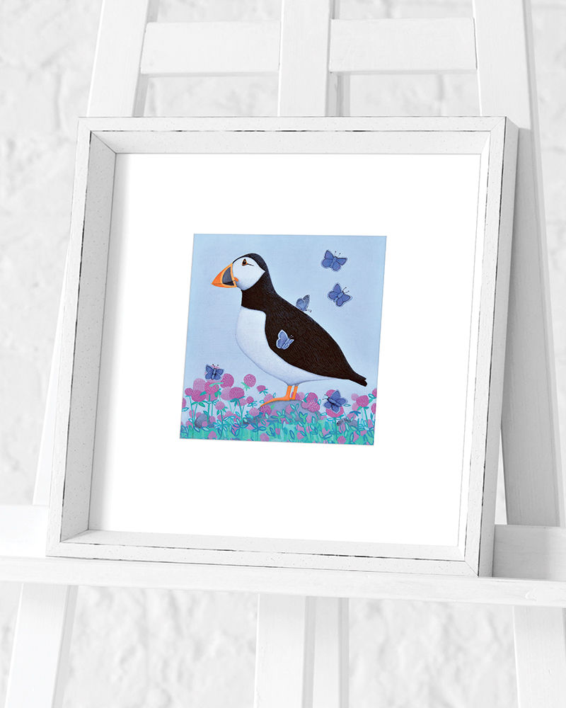 Ailsa Black (Puffs of Blue) Pre-Framed Art Print