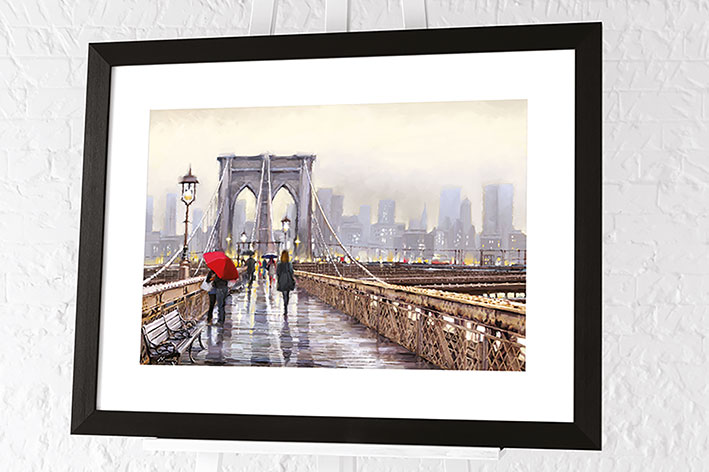 Richard Macneil (Brooklyn Bridge) Pre-Framed Art Print