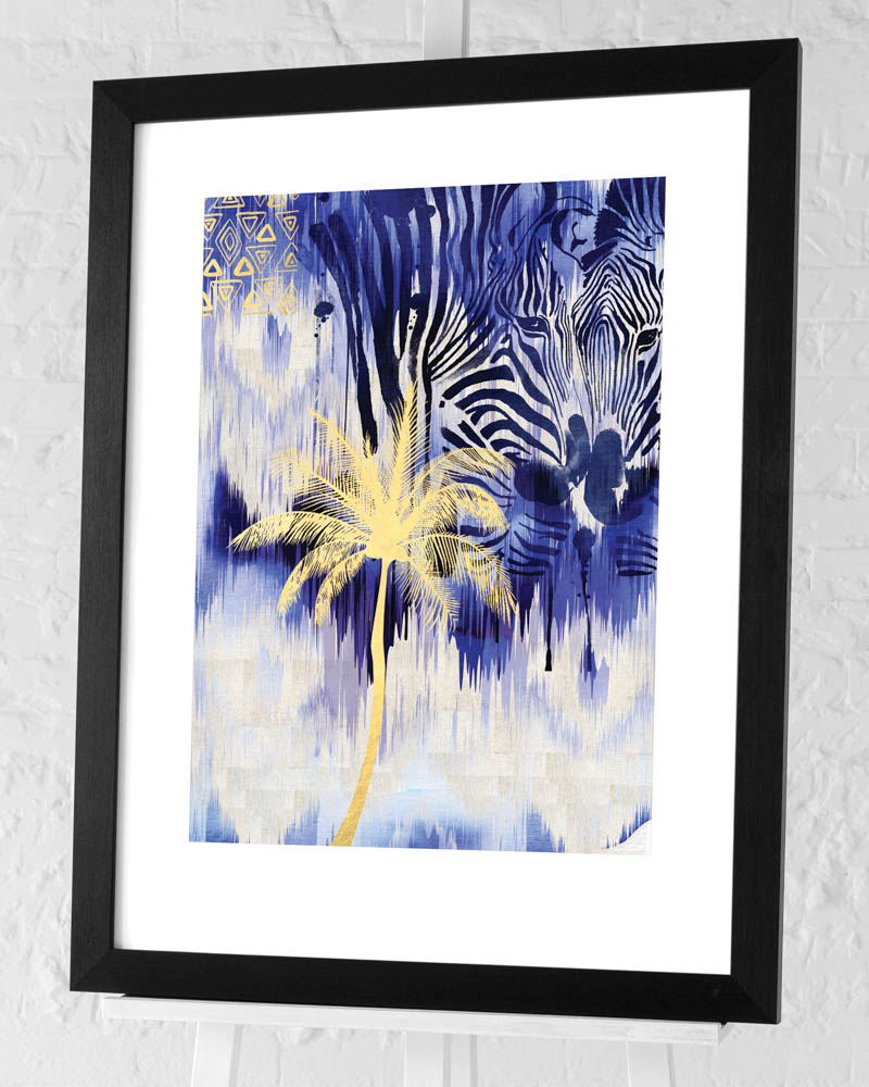 Summer Thornton (Ikat Zebra) Pre-Framed Art Print