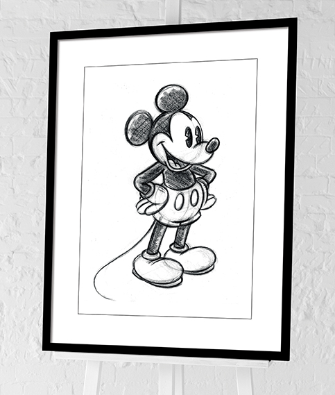 Mickey Mouse (Sketch) Pre-Framed Art Prints