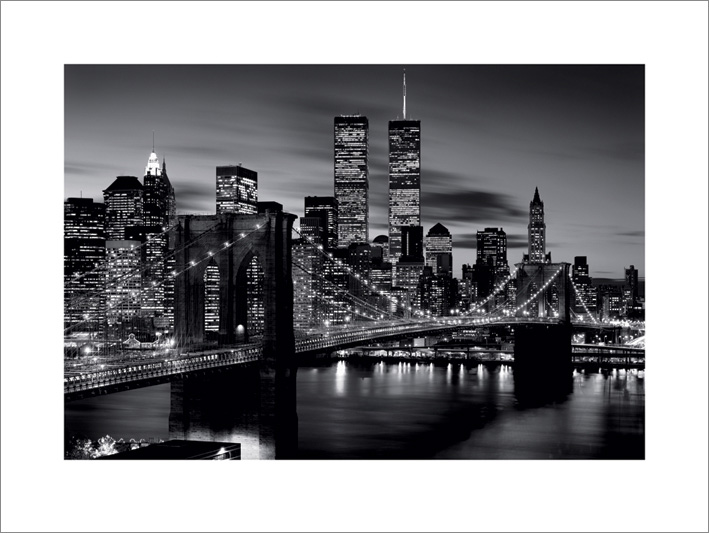 Brooklyn Bridge (B&W) Art Print