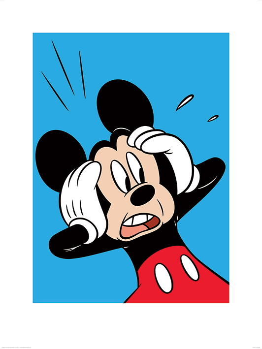 Mickey Mouse (Shocked) Art Prints