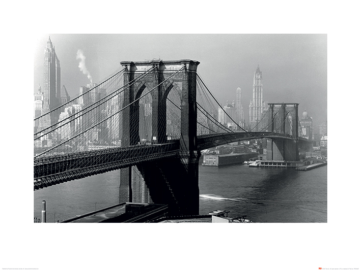 Time Life (Brooklyn Bridge, New York 1946) Art Prints