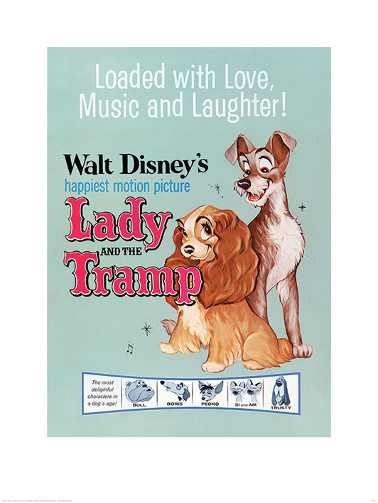 Lady and the Tramp (Love, Music and Laughter) Art Prints