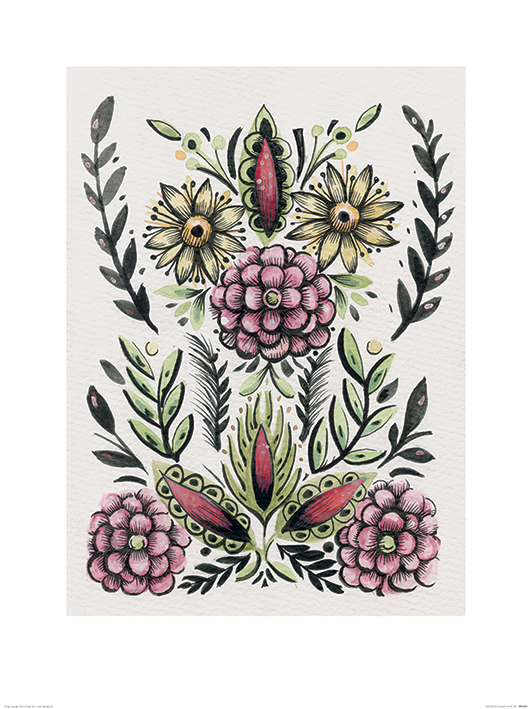Amanda Colville (Folk Floral II) Art Prints