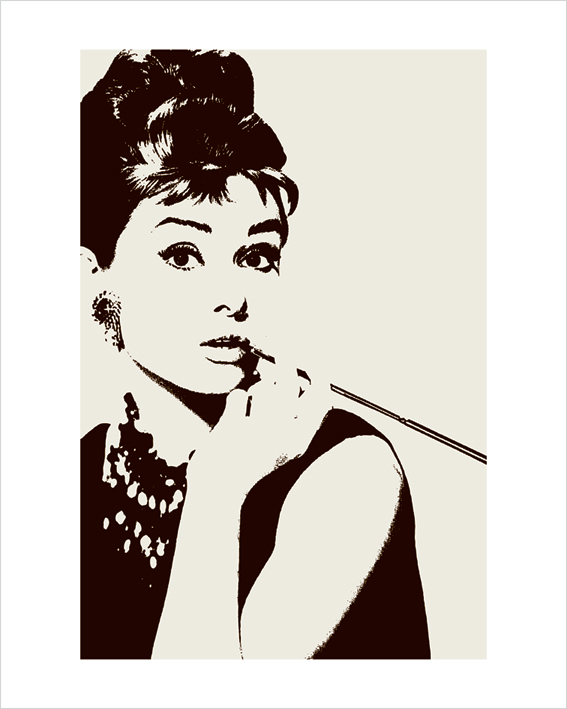 Audrey Hepburn (Cigarello) Art Print