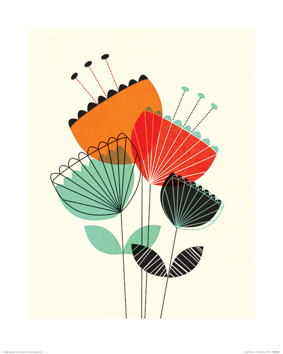 Nicola Evans (Scandi Flowers I) Art Print
