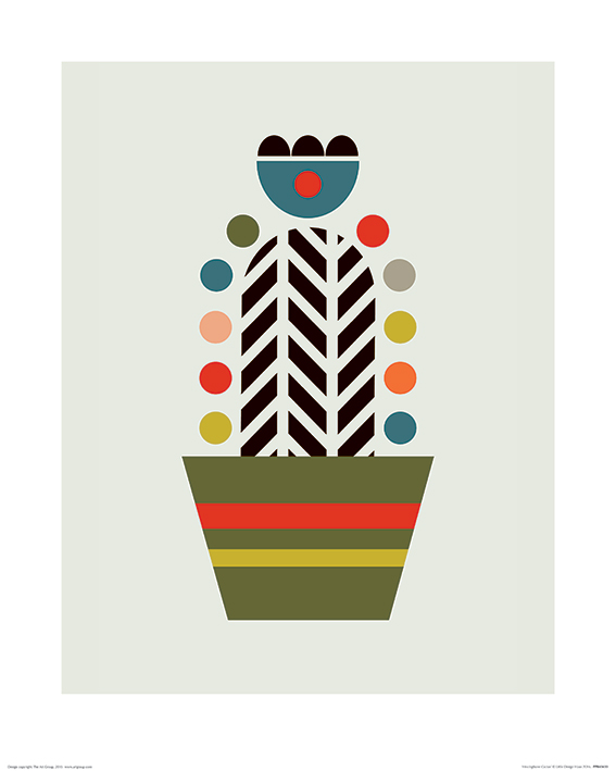 Little Design Haus (Herringbone Cactus) Art Print