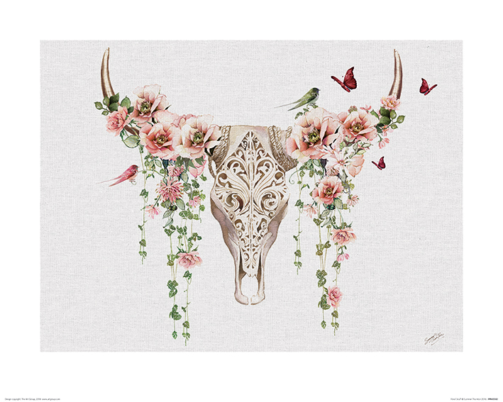 Summer Thornton (Floral Skull) Art Prints