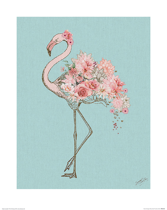 Summer Thornton (Floral Flamingo) Art Prints