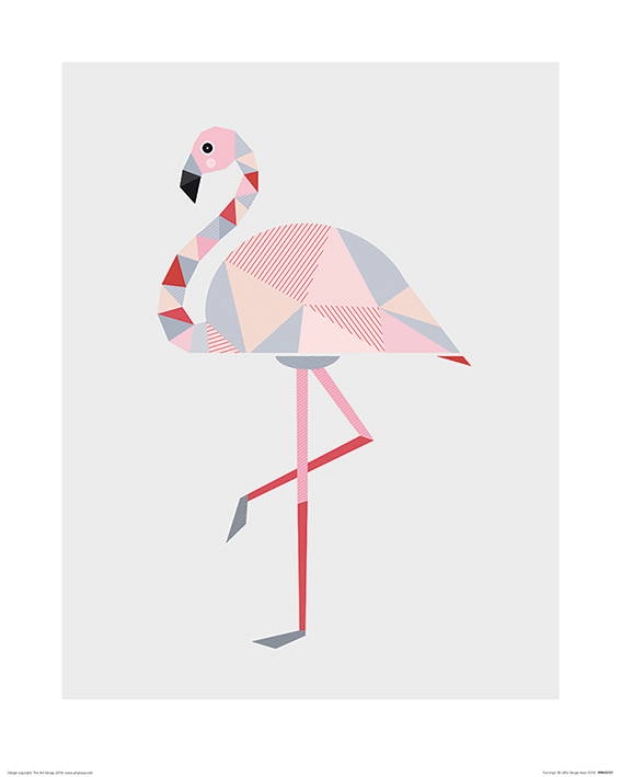 Little Design Haus (Flamingo) Art Print
