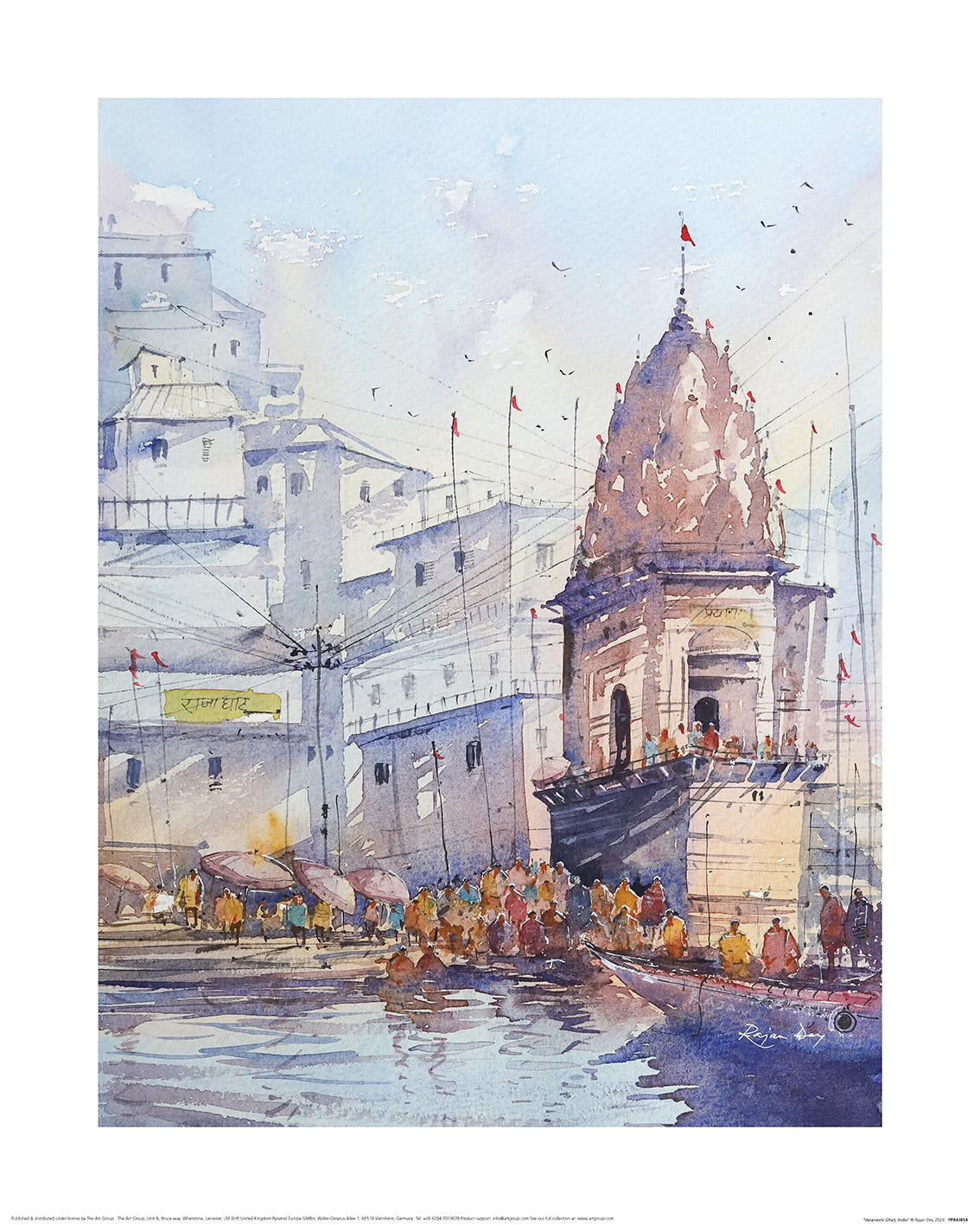Rajan Dey (Varanashi Ghat, India) Art Prints