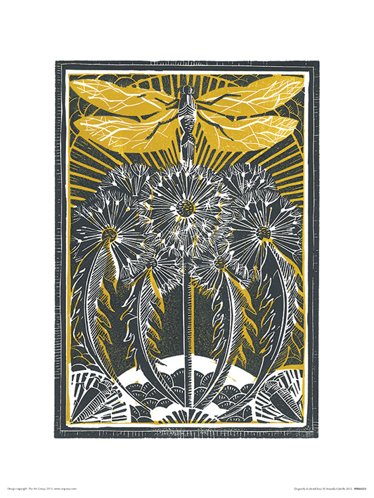Amanda Colville (Dragonfly & Dandelions) Art Print