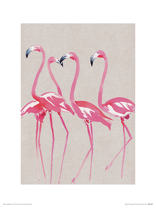 Summer Thornton (Elegant Flamingos) Art Print