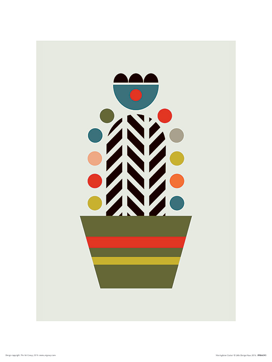Little Design Haus (Herringbone Cactus) Art Prints