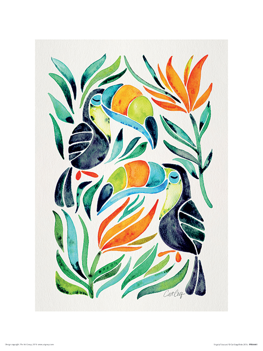 Cat Coquillette (Tropical Toucans) Art Prints