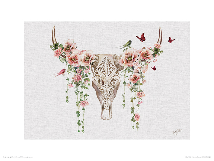 Summer Thornton (Floral Skull) Art Prints