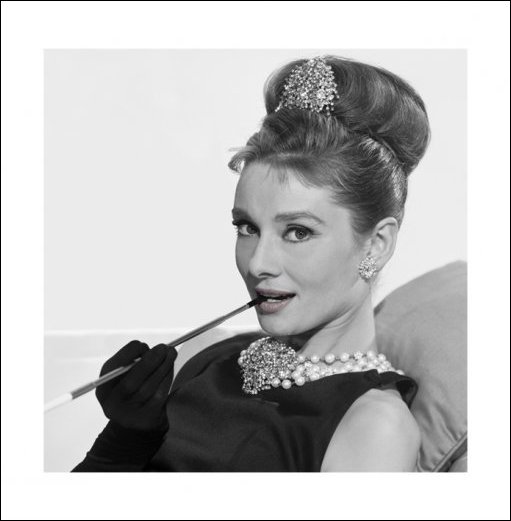 Audrey Hepburn (Cigarette) Art Print