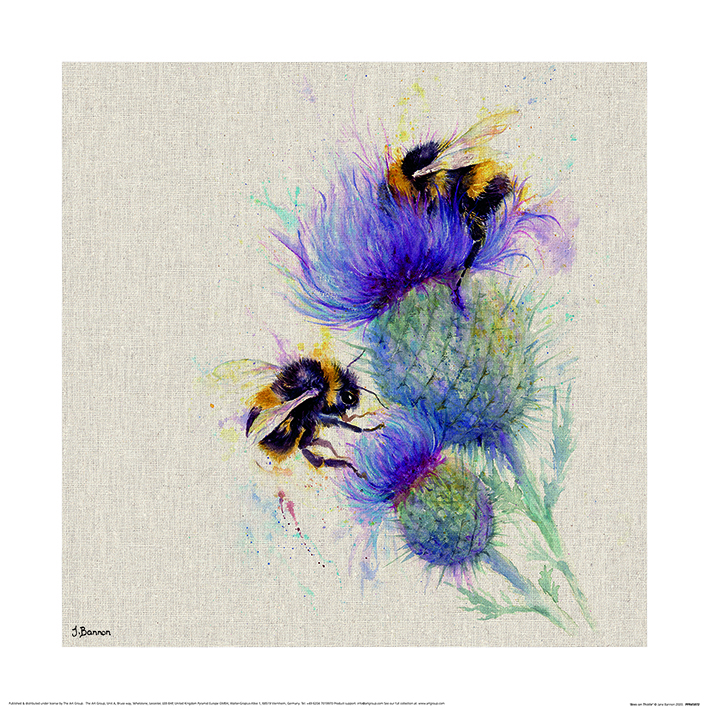 Jane Bannon (Bees on Thistle) Art Prints