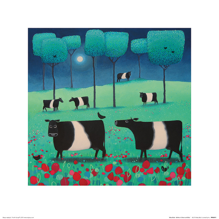 Ailsa Black (Belties in Green and Blue) Art Prints