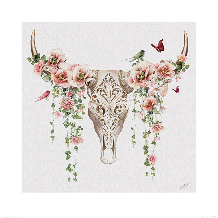 Summer Thornton (Floral Skull) Art Prints