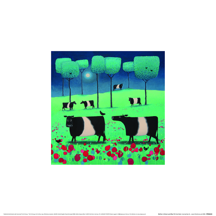 Ailsa Black (Belties in Green and Blue) Art Prints