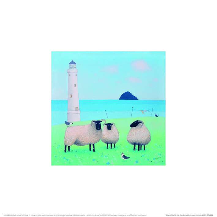 Ailsa Black (Wind on Wool) Art Prints