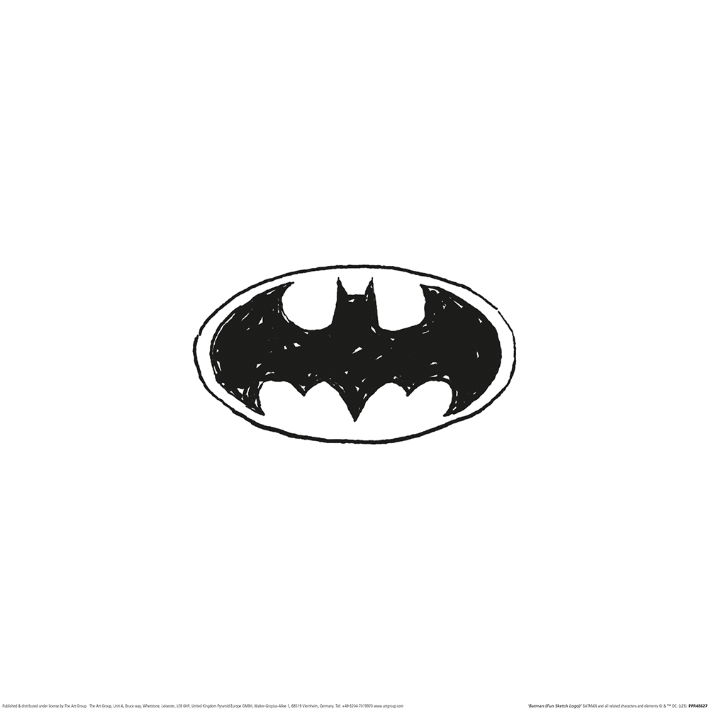 Batman (Fun Sketch Logo) Art Print | The Art Group