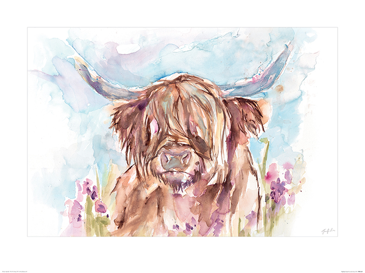 Jennifer Rose (Highland Cow) Art Print