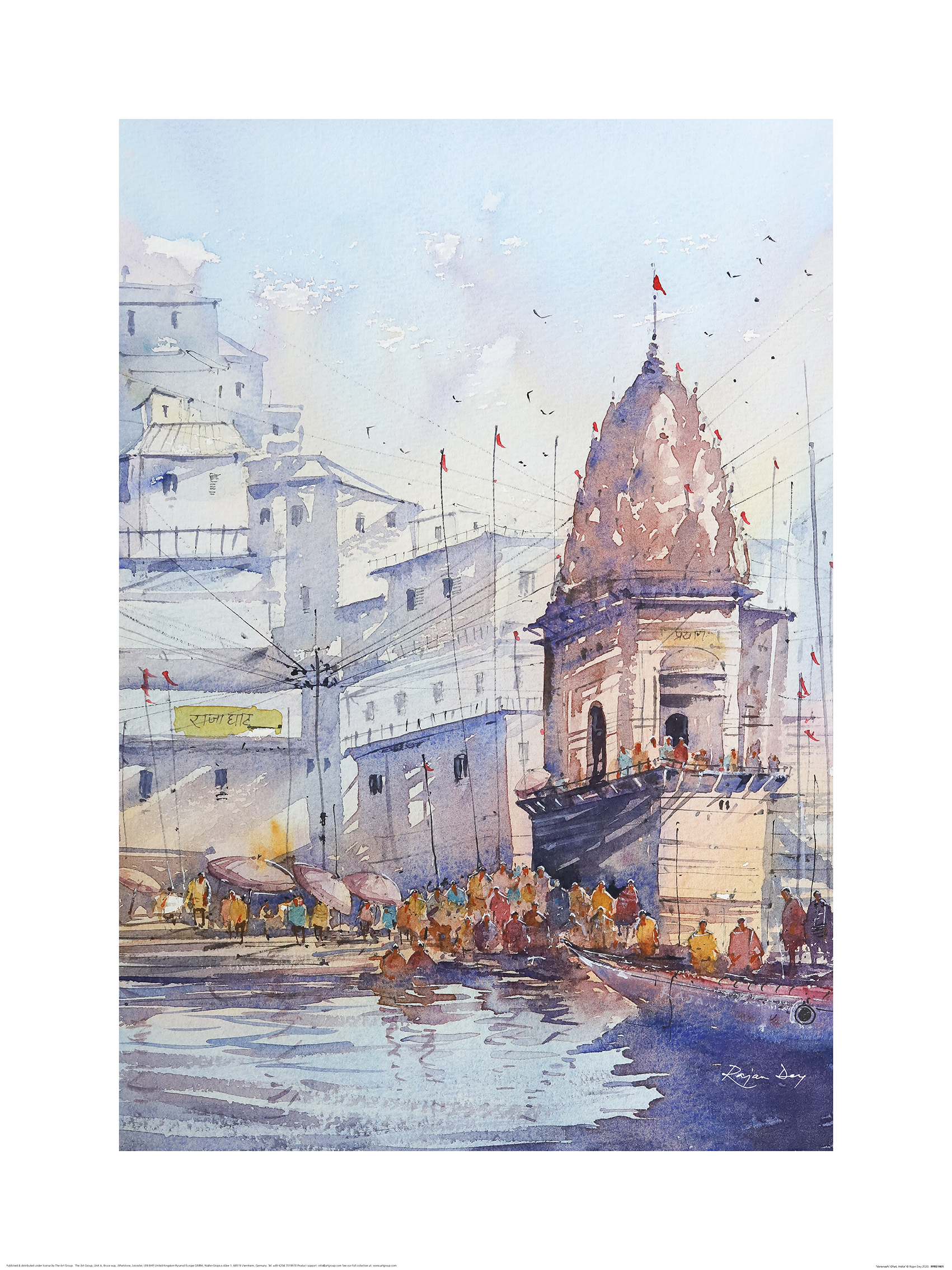 Rajan Dey (Varanashi Ghat, India) Art Prints