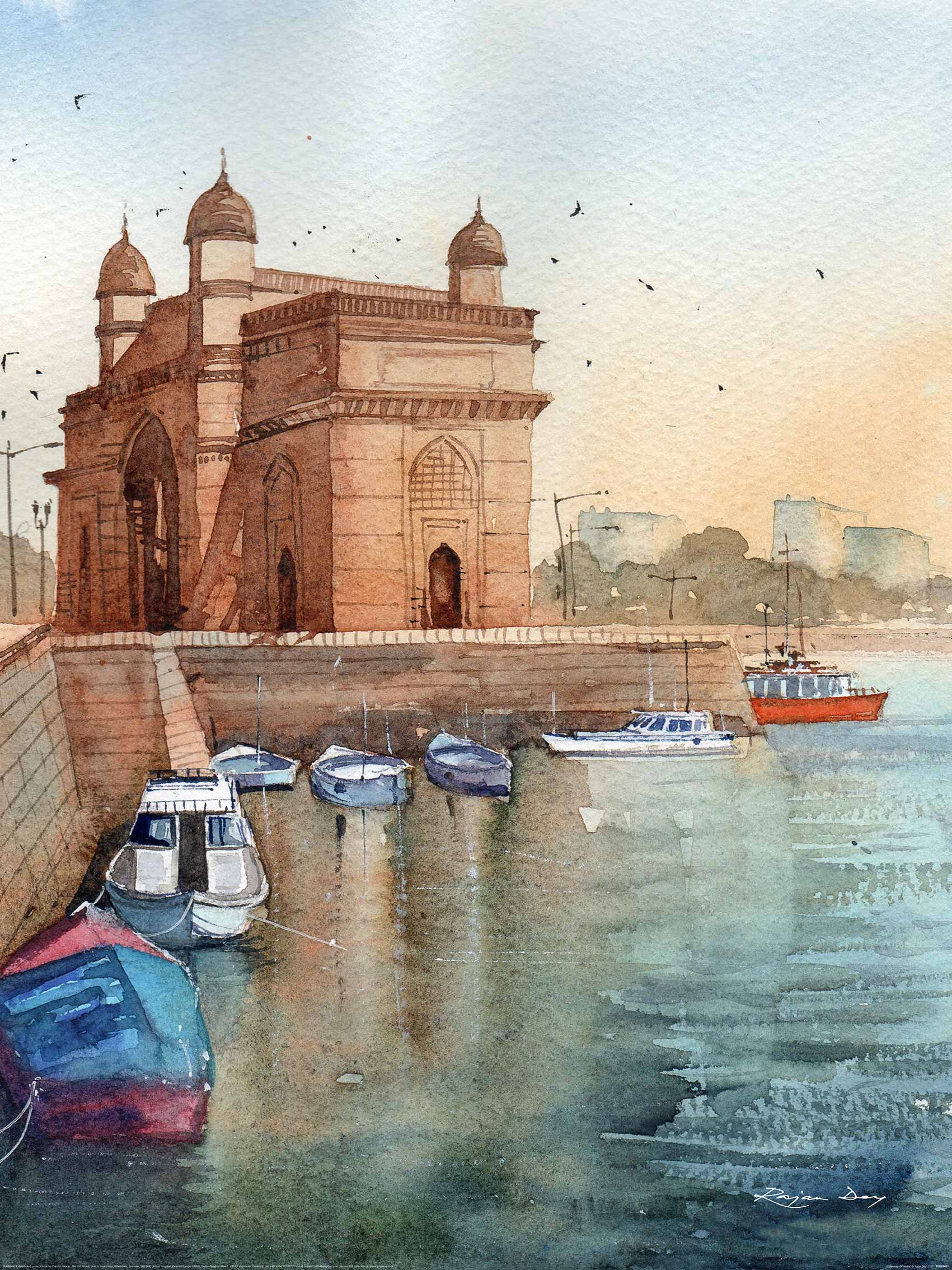 Rajan Dey (Gateway of India) Art Print