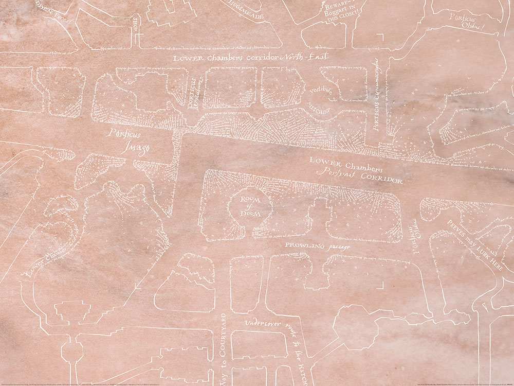 Harry Potter (Marauders Map - Marble) Art Prints