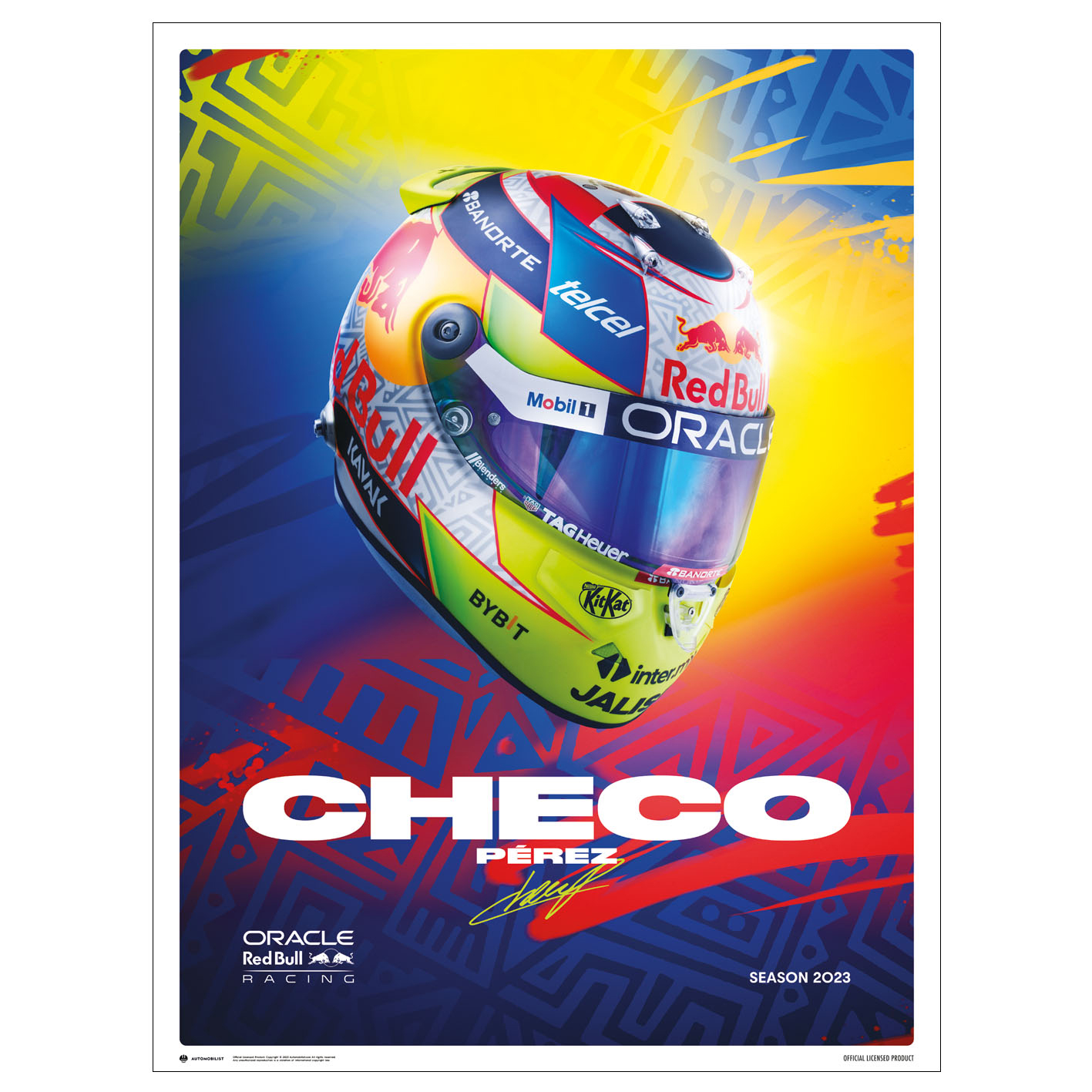 Sergio Pérez (Helmet 2023) Art Print