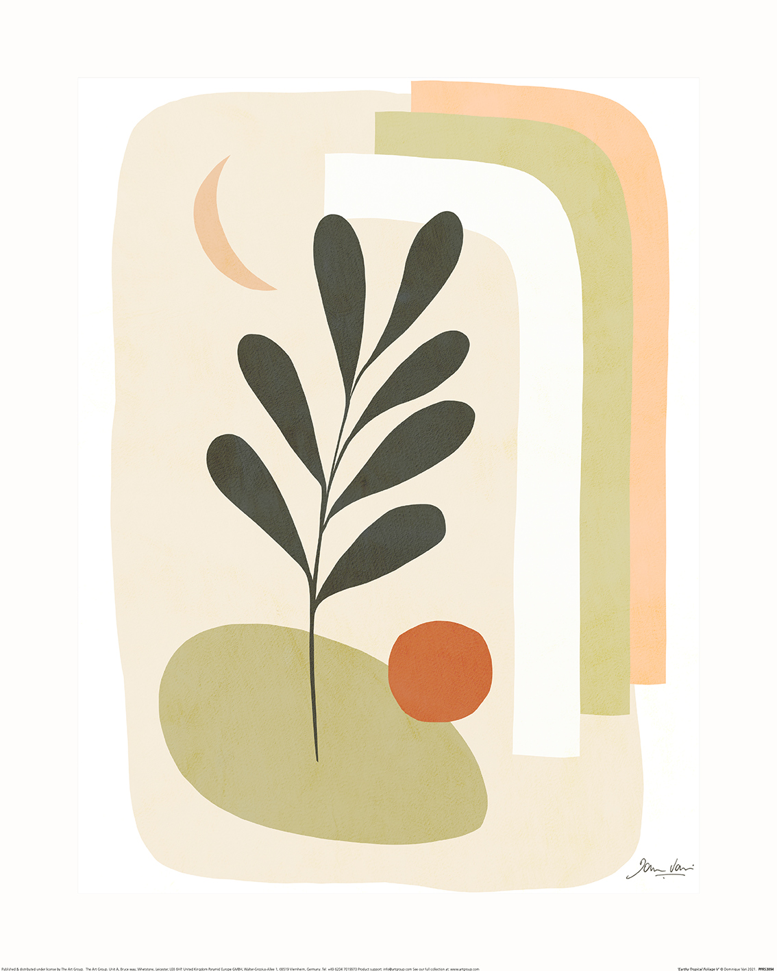 Dominique Vari (Earthy Tropical Foliage V) Art Prints