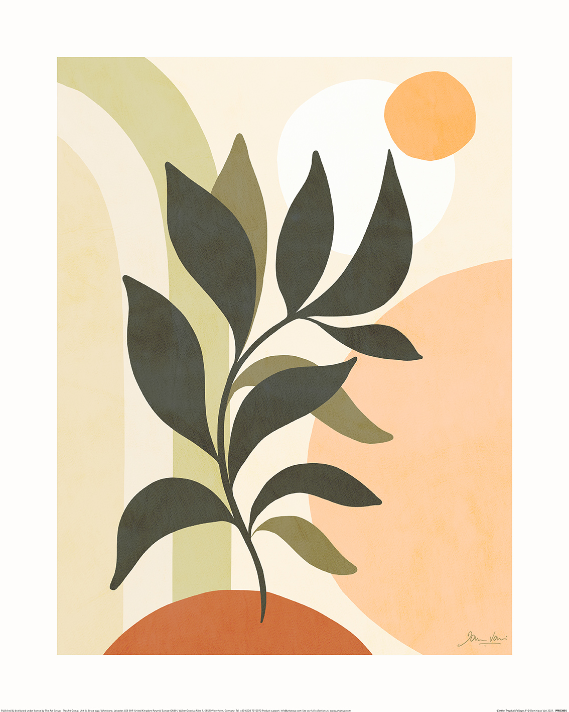 Dominique Vari (Earthy Tropical Foliage II) Art Prints