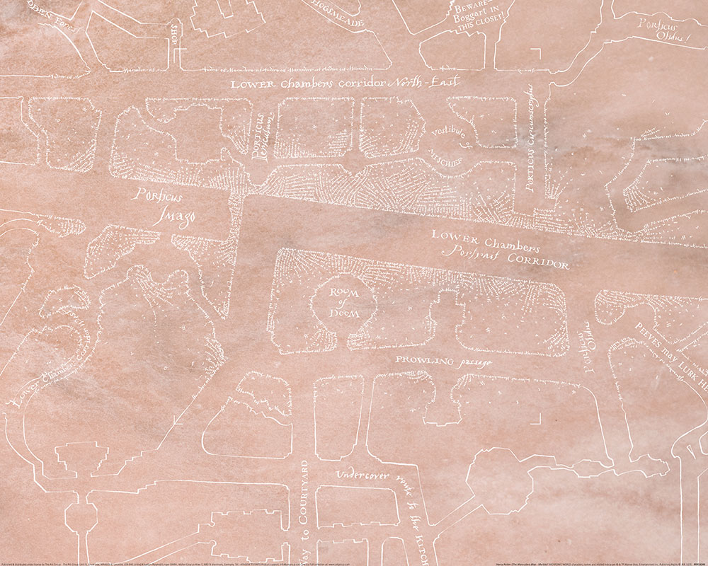 Harry Potter (Marauders Map - Marble) Art Prints