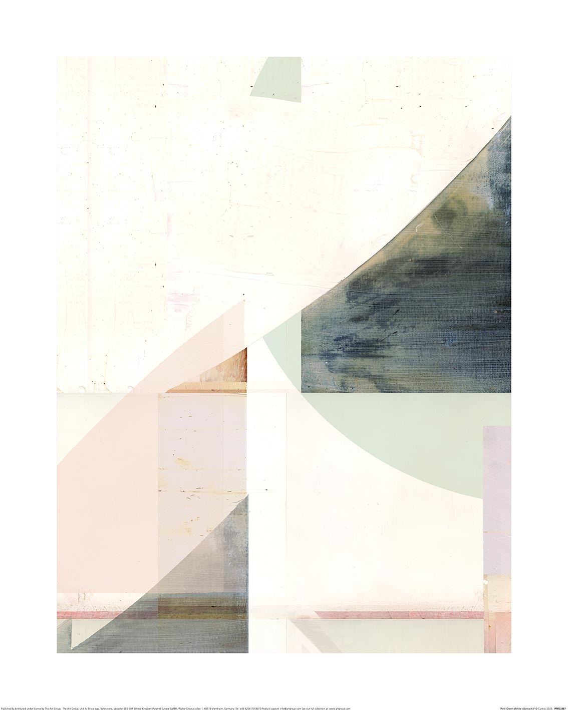 Cartissi (Pink Green White Abstract II) Art Prints