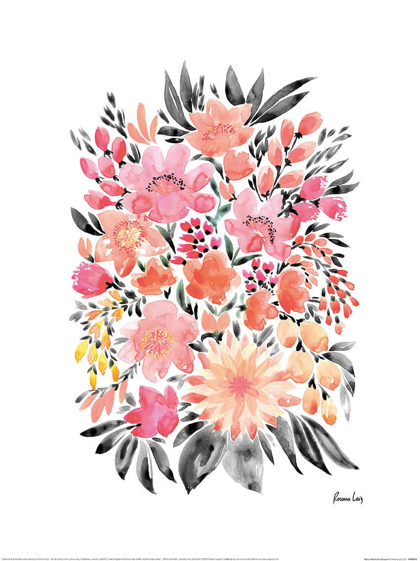 Rosana Laiz (Mayra Watercolour Bouquet) Art Prints